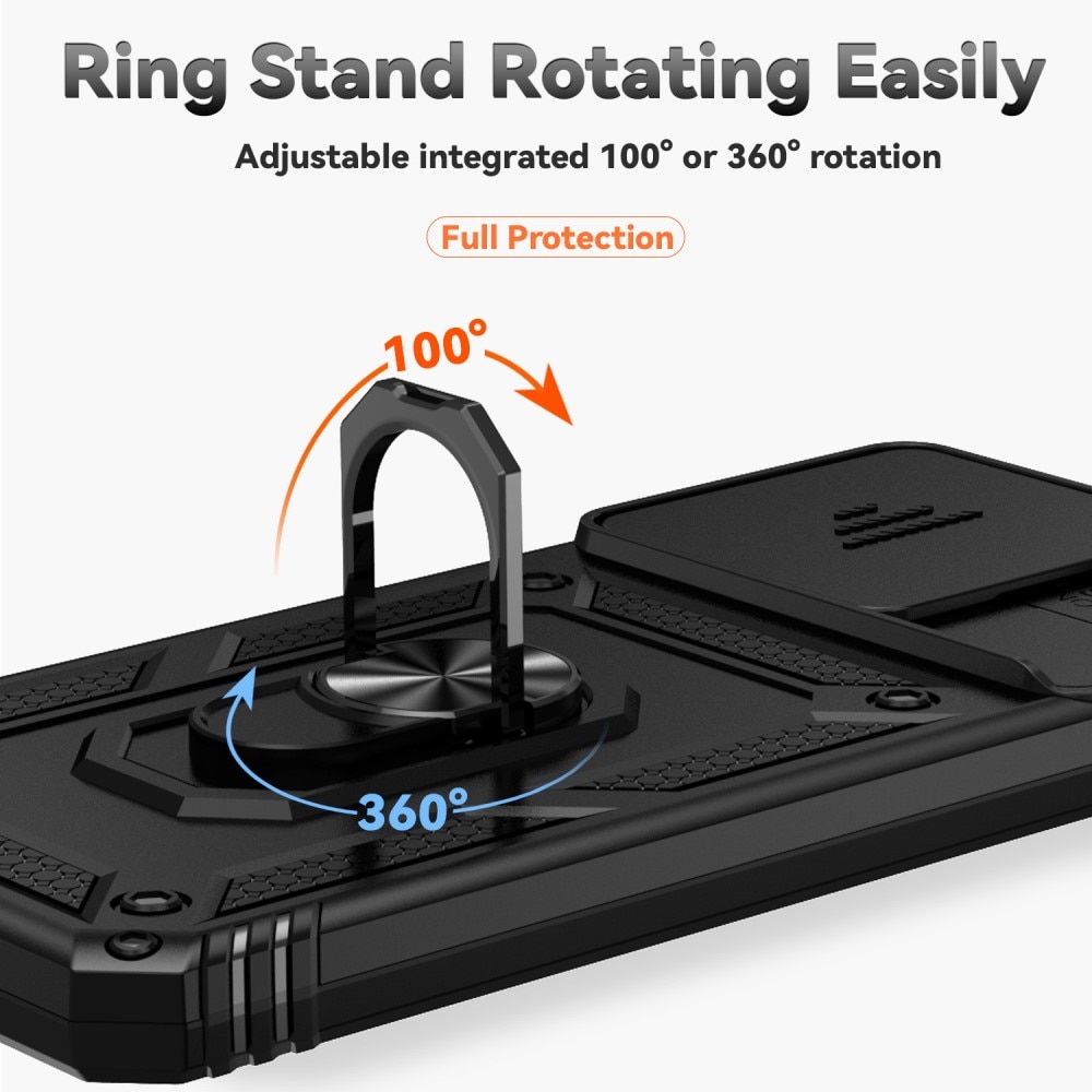Xiaomi Redmi 13C Hybrid Case Tech Ring w. Camera Protector black