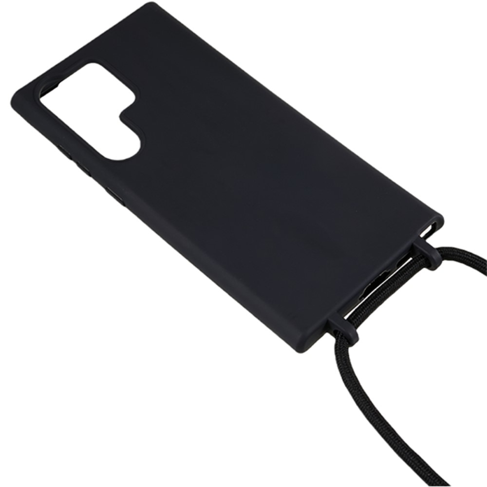 Samsung Galaxy S24 Ultra Cover Neck Strap Black
