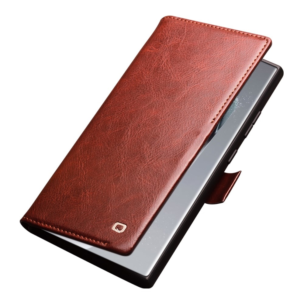 Samsung Galaxy S24 Ultra Leather Wallet Case Brown