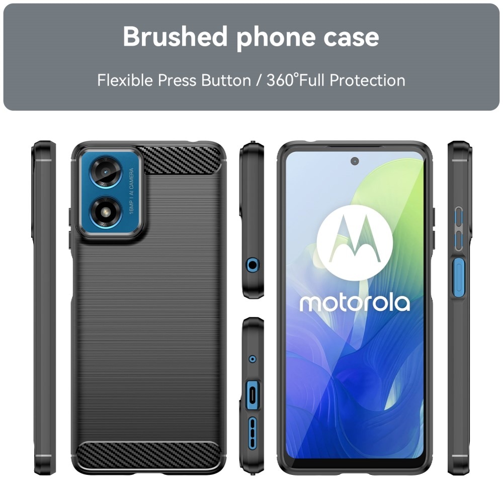 Motorola Moto G04 Brushed TPU Case Black