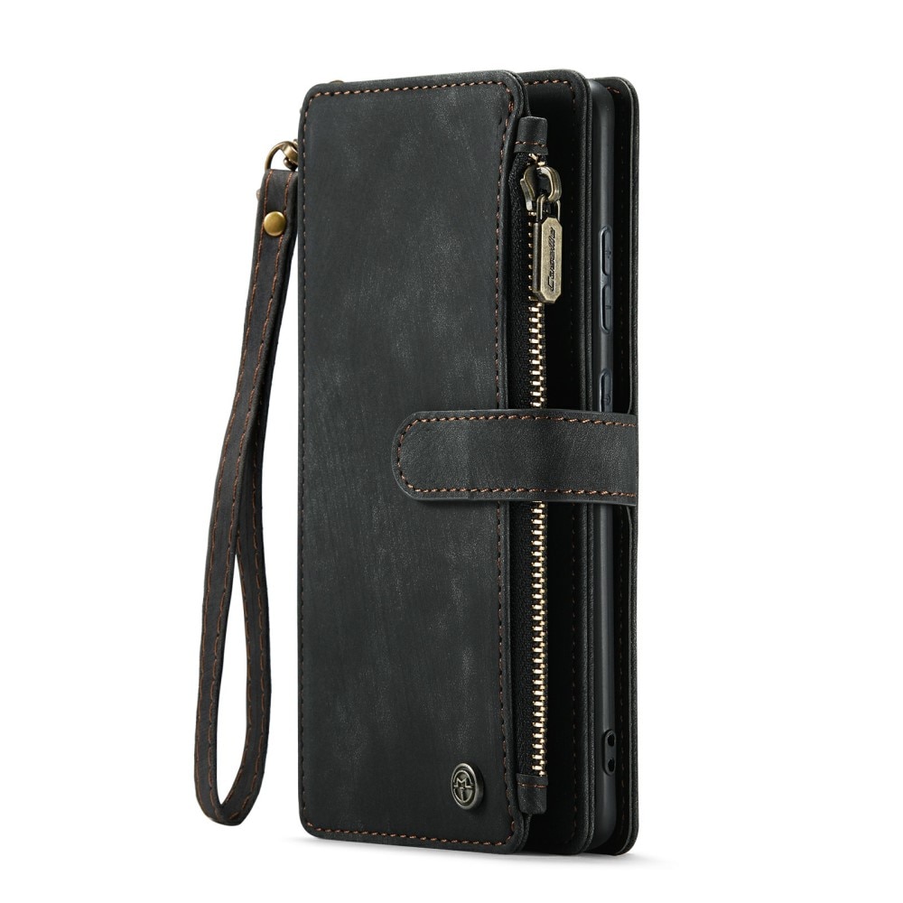 Samsung Galaxy S24 Plus Zipper Wallet Book Cover Black