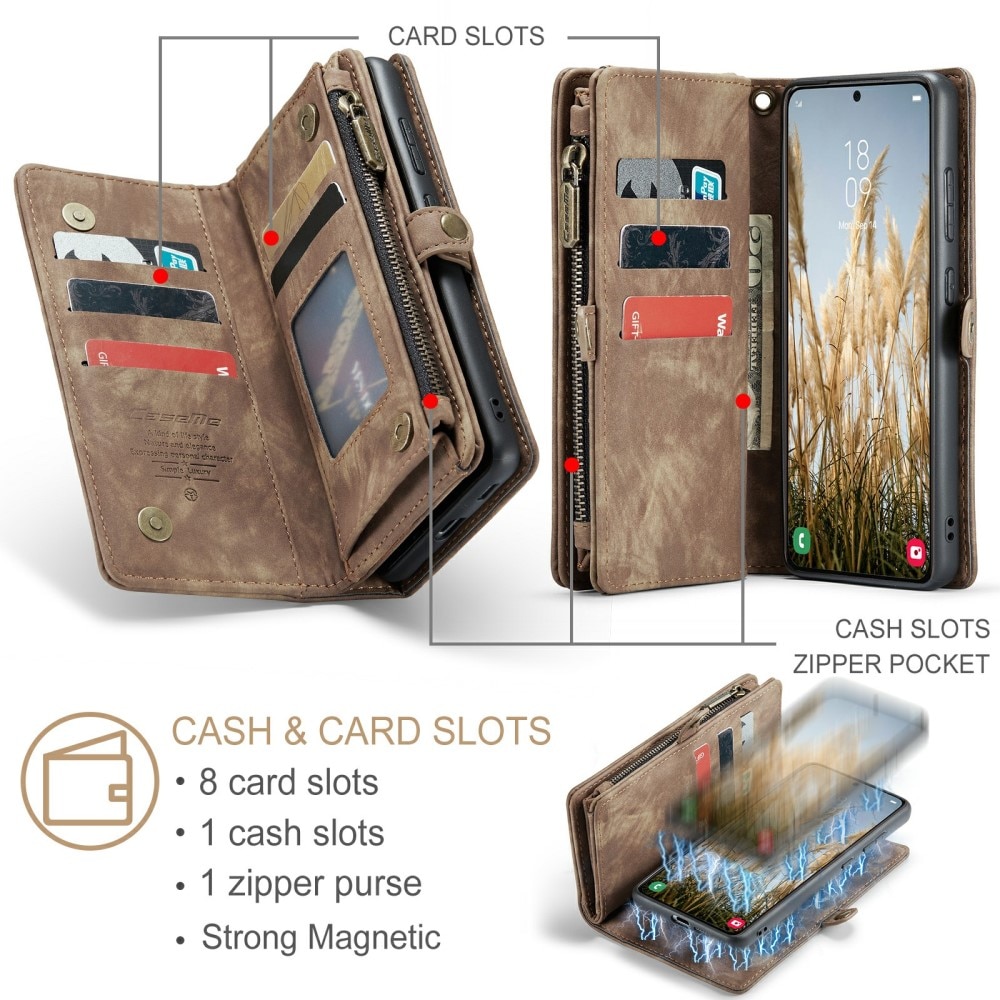 Samsung Galaxy S24 Multi-slot Wallet Case Brown