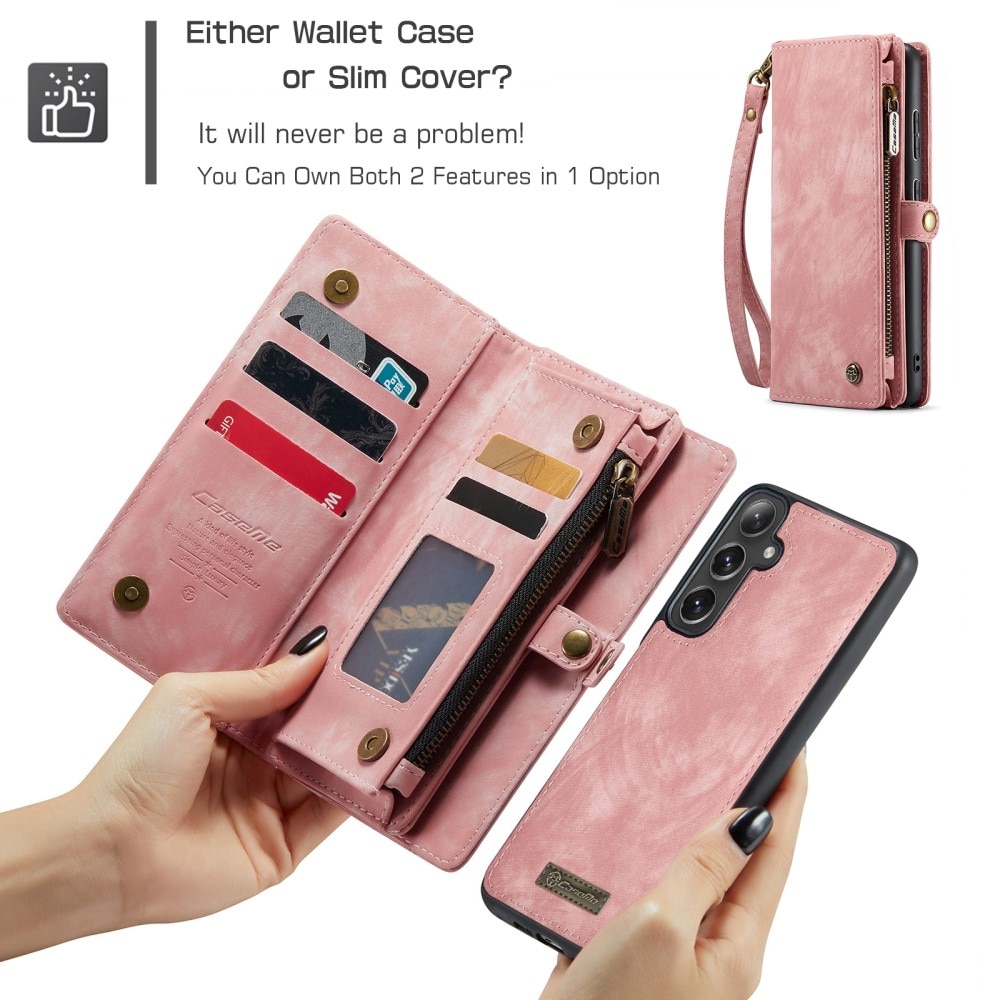 Samsung Galaxy S24 Multi-slot Wallet Case Pink