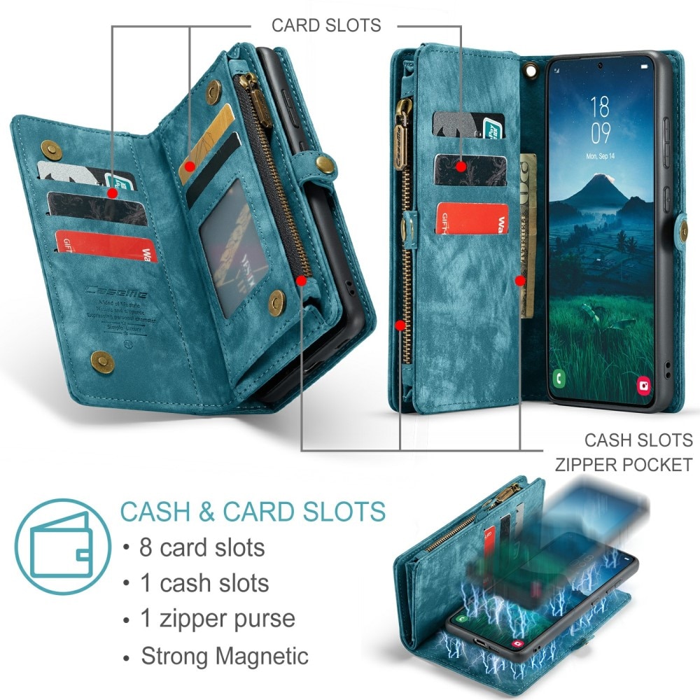 Samsung Galaxy S24 Multi-slot Wallet Case Blue