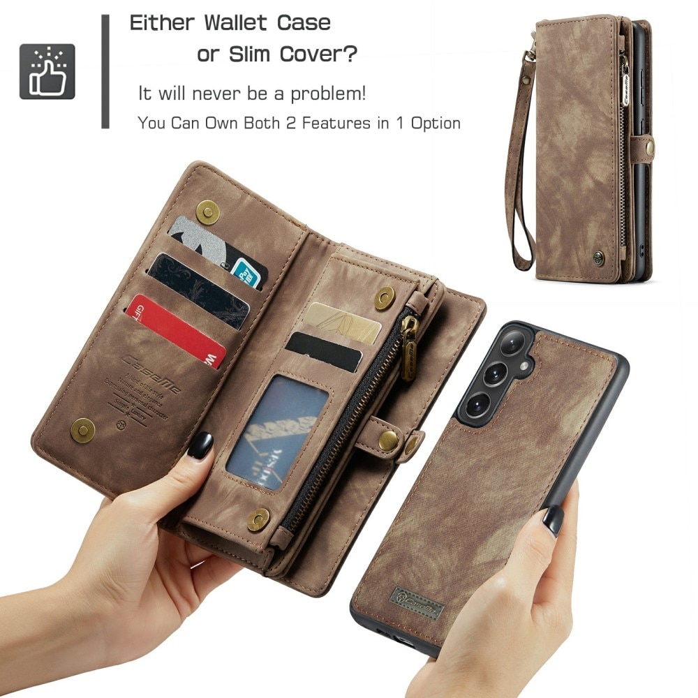 Samsung Galaxy S24 Plus Multi-slot Wallet Case Brown