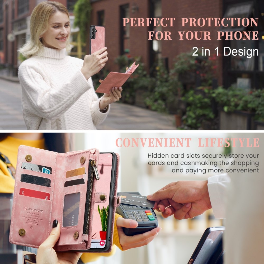 Samsung Galaxy S24 Plus Multi-slot Wallet Case Pink
