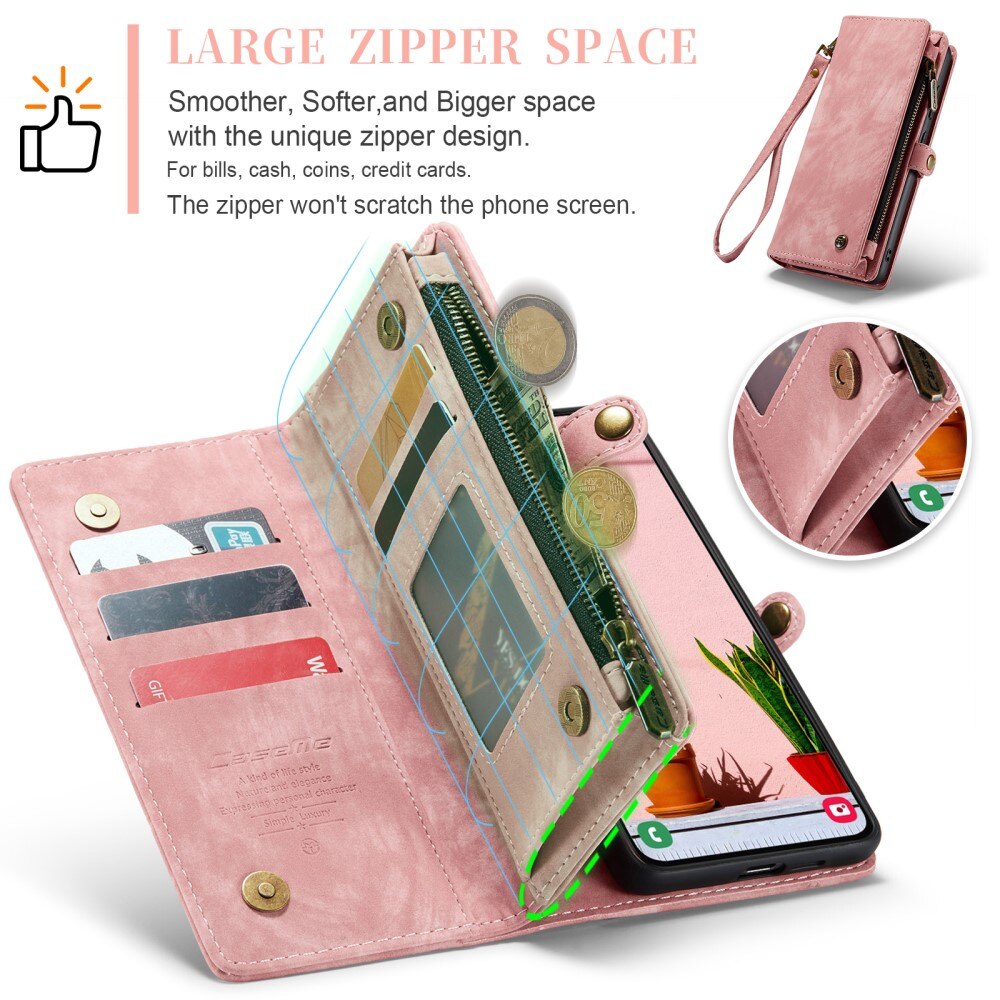 Samsung Galaxy S24 Plus Multi-slot Wallet Case Pink