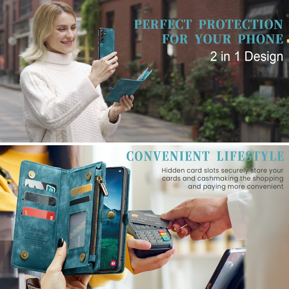 Samsung Galaxy S24 Plus Multi-slot Wallet Case Blue