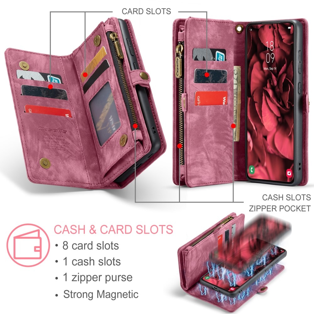 Samsung Galaxy S24 Plus Multi-slot Wallet Case Red