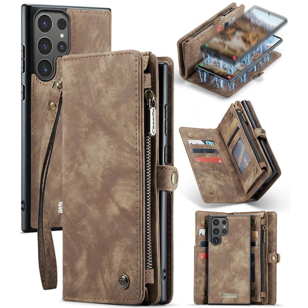 Samsung Galaxy S24 Ultra Multi-slot Wallet Case Brown