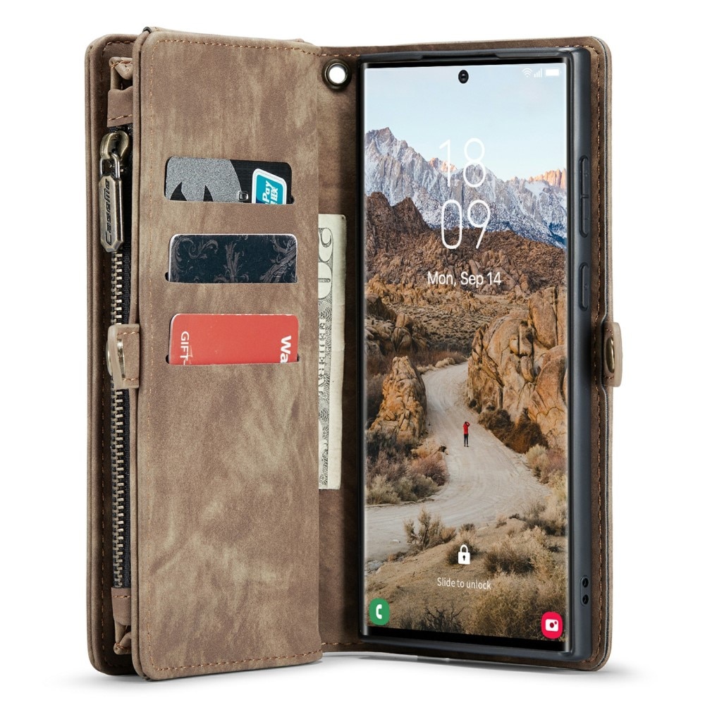 Samsung Galaxy S24 Ultra Multi-slot Wallet Case Brown