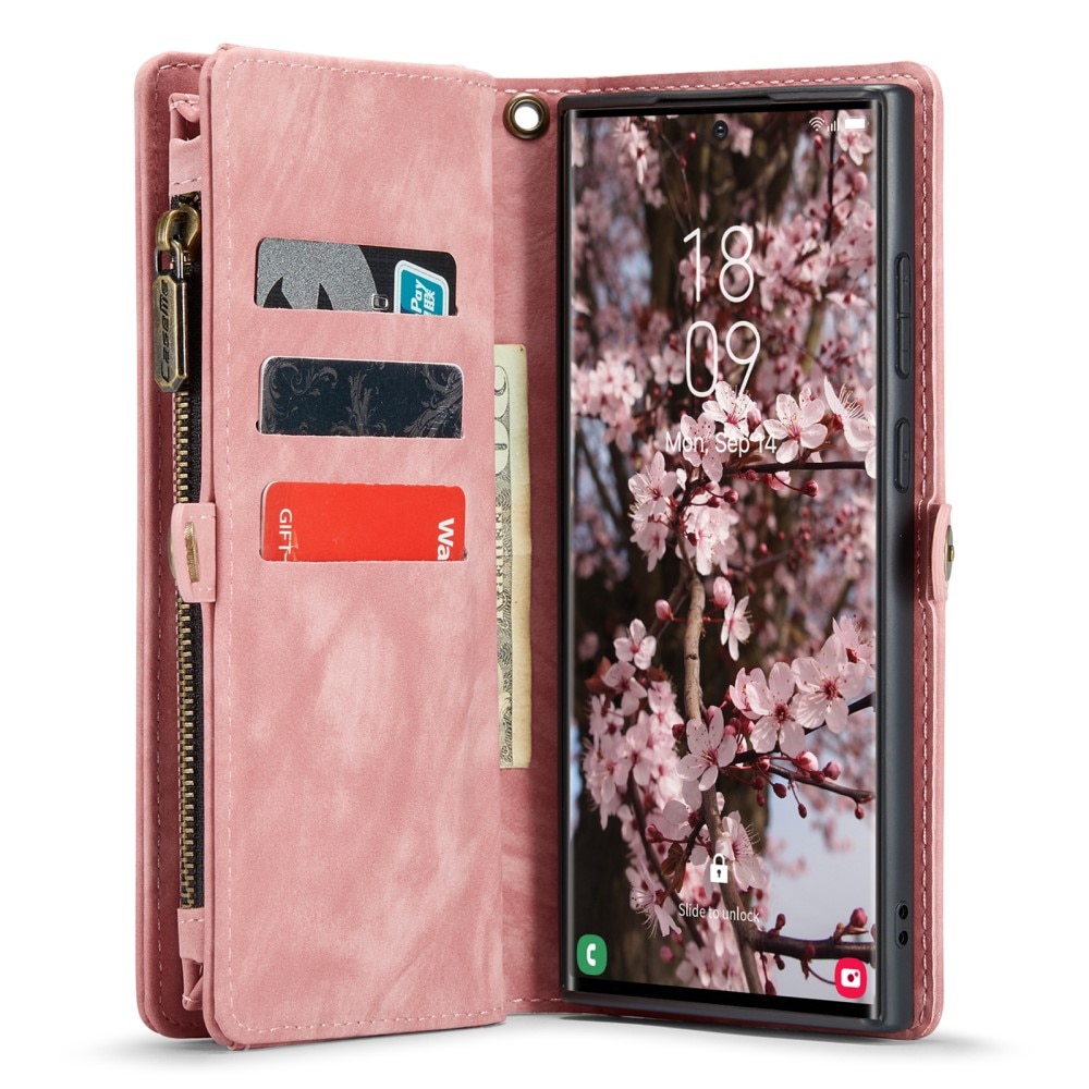 Samsung Galaxy S24 Ultra Multi-slot Wallet Case Pink