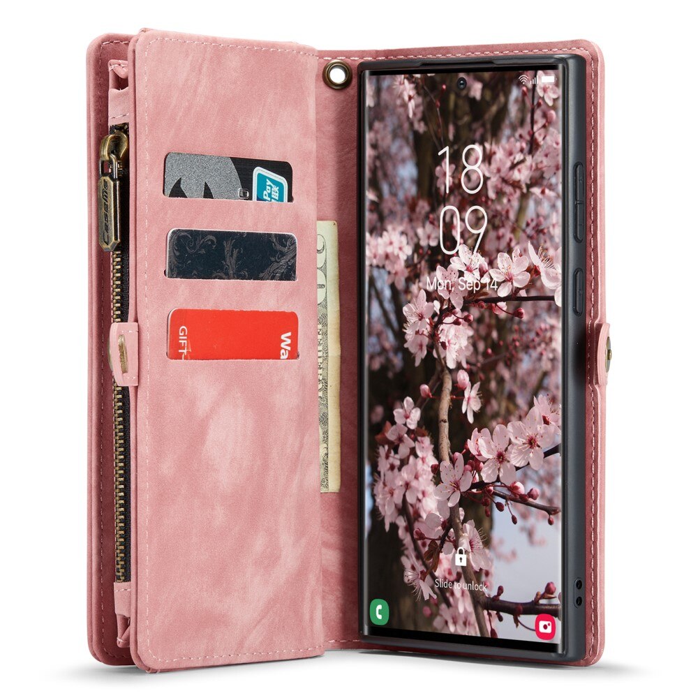 Samsung Galaxy S24 Ultra Multi-slot Wallet Case Pink