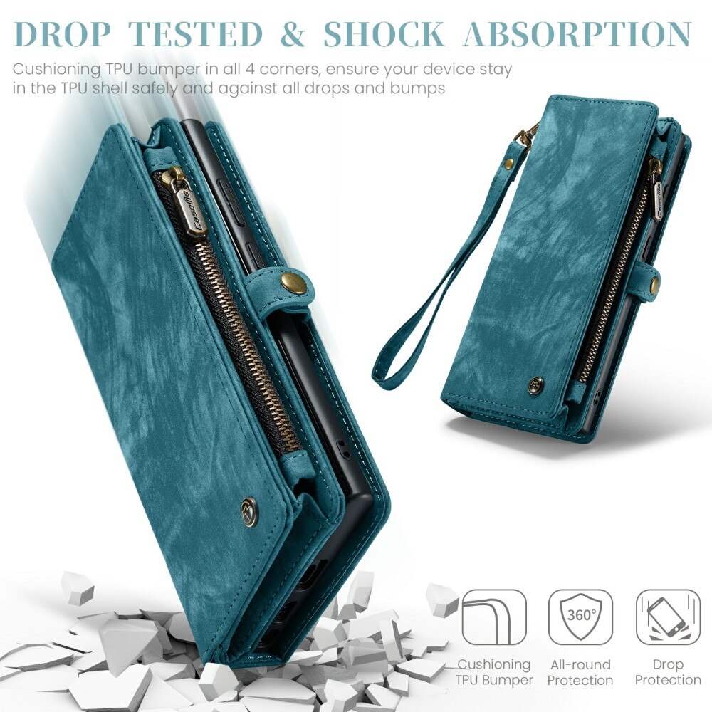 Samsung Galaxy S24 Ultra Multi-slot Wallet Case Blue