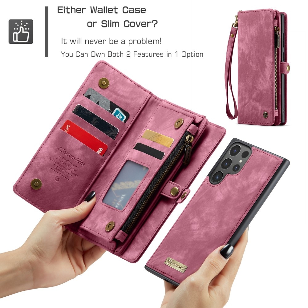 Samsung Galaxy S24 Ultra Multi-slot Wallet Case Red
