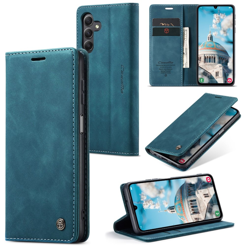 Samsung Galaxy A15 Slim Wallet Case Blue