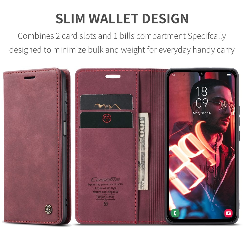 Samsung Galaxy A15 Slim Wallet Case Red