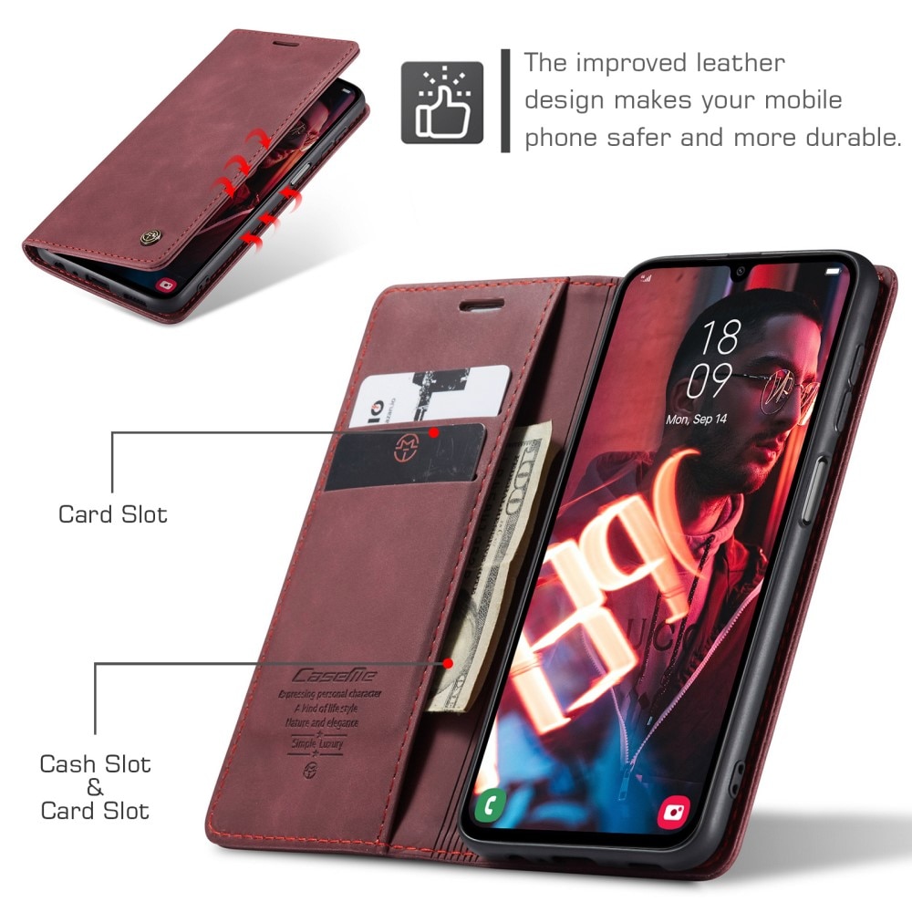 Samsung Galaxy A15 Slim Wallet Case Red