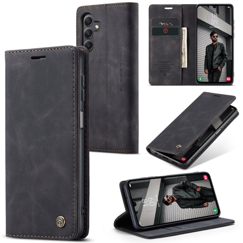 Samsung Galaxy A15 Slim Wallet Case Black