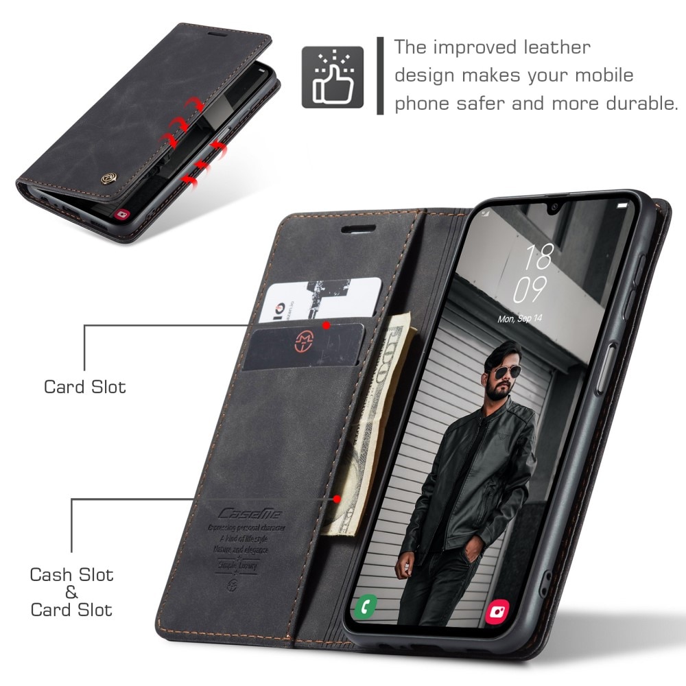 Samsung Galaxy A15 Slim Wallet Case Black