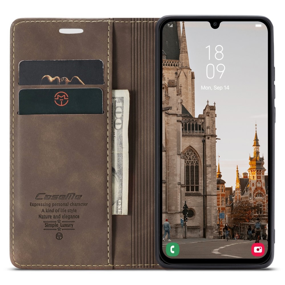 Samsung Galaxy A15 Slim Wallet Case Brown