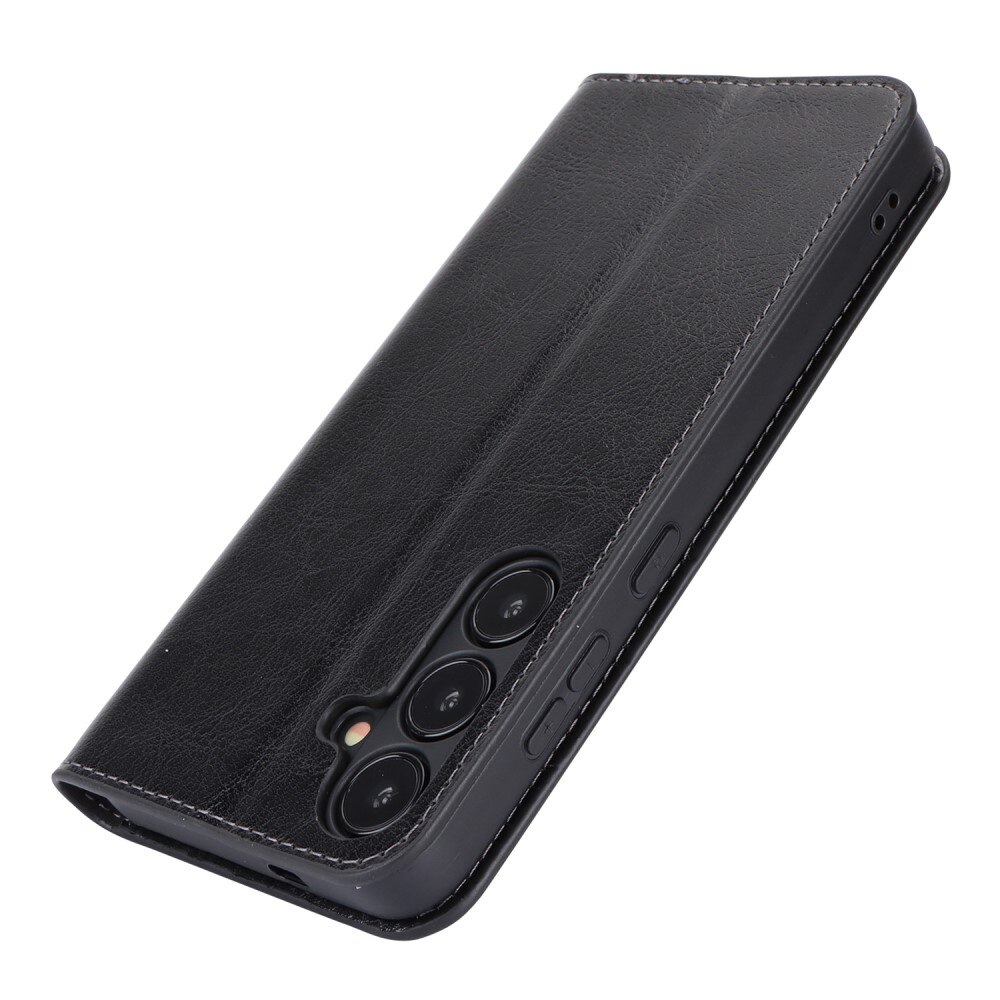 Samsung Galaxy S24 Plus Genuine Leather Wallet Case Black