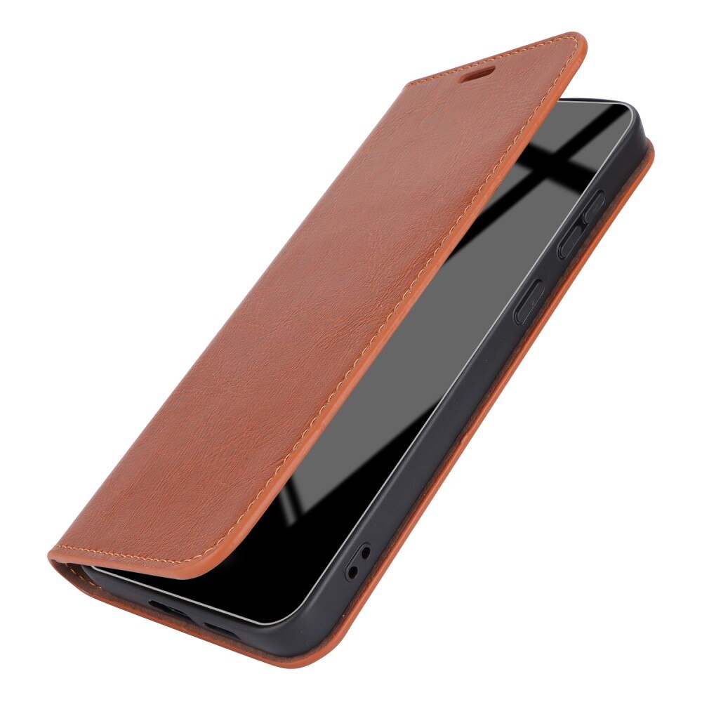 Samsung Galaxy S24 Plus Genuine Leather Wallet Case Brown