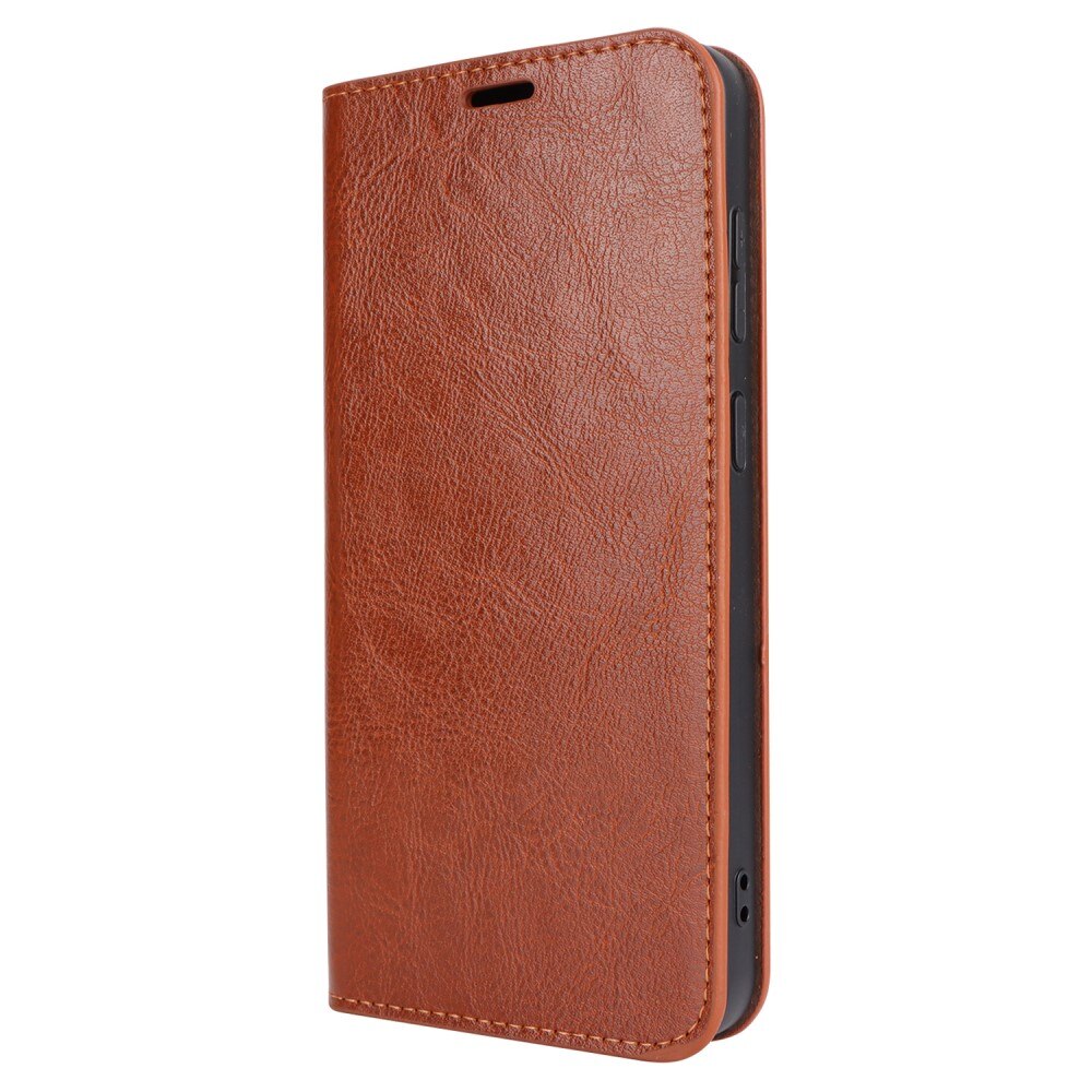 Samsung Galaxy S24 Plus Genuine Leather Wallet Case Brown