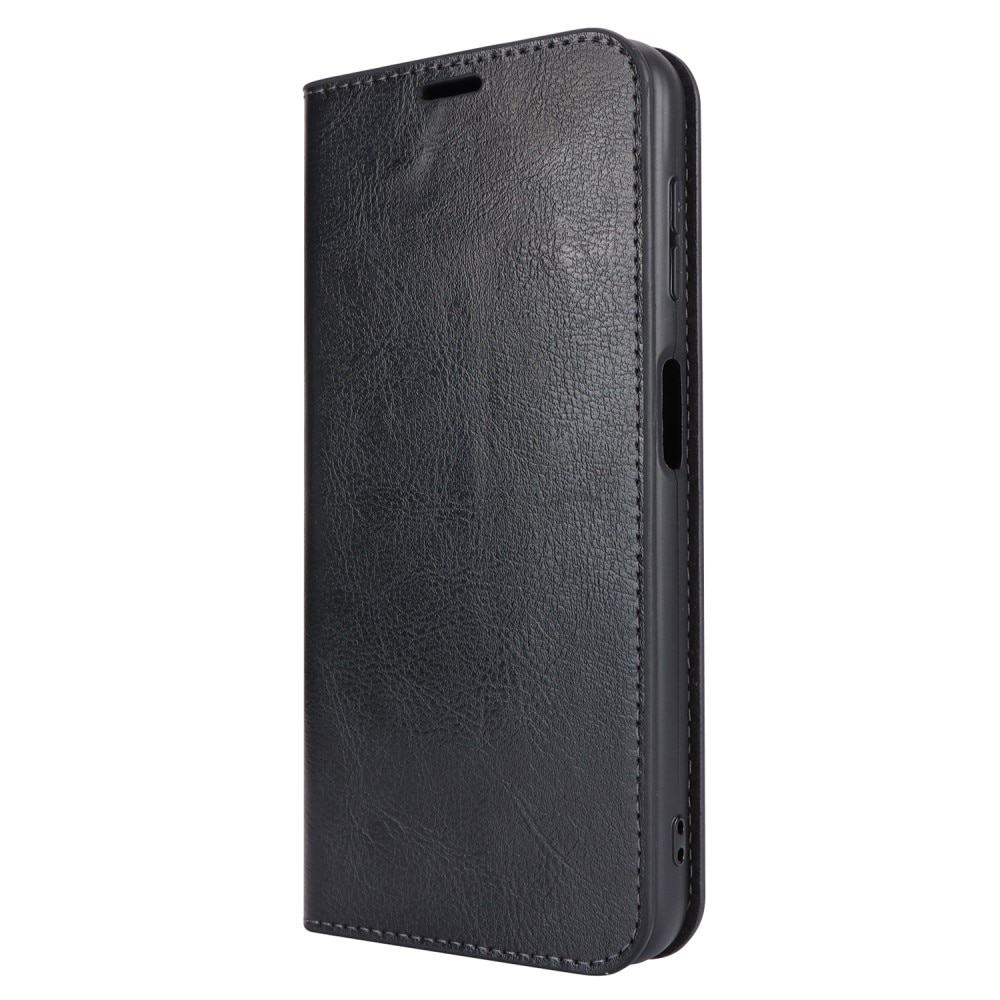 Samsung Galaxy A14 Genuine Leather Wallet Case Black