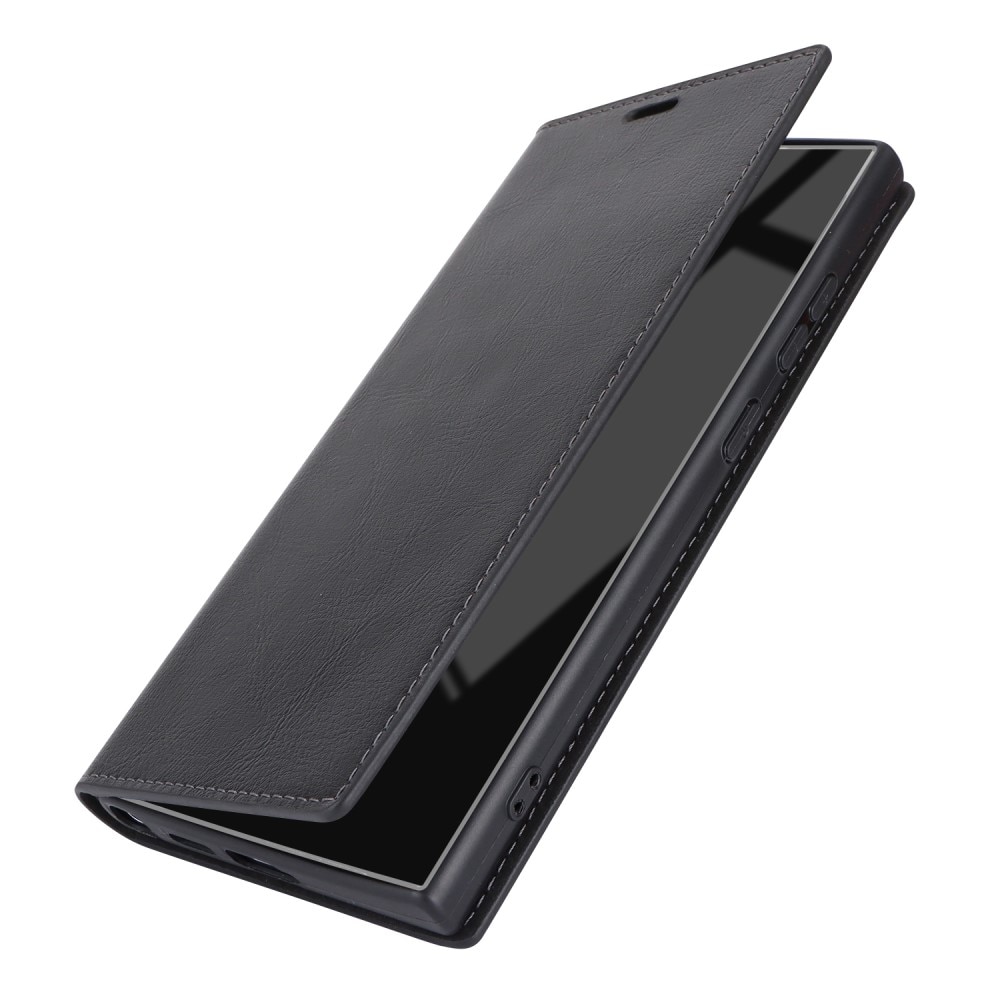 Samsung Galaxy S24 Ultra Genuine Leather Wallet Case Black
