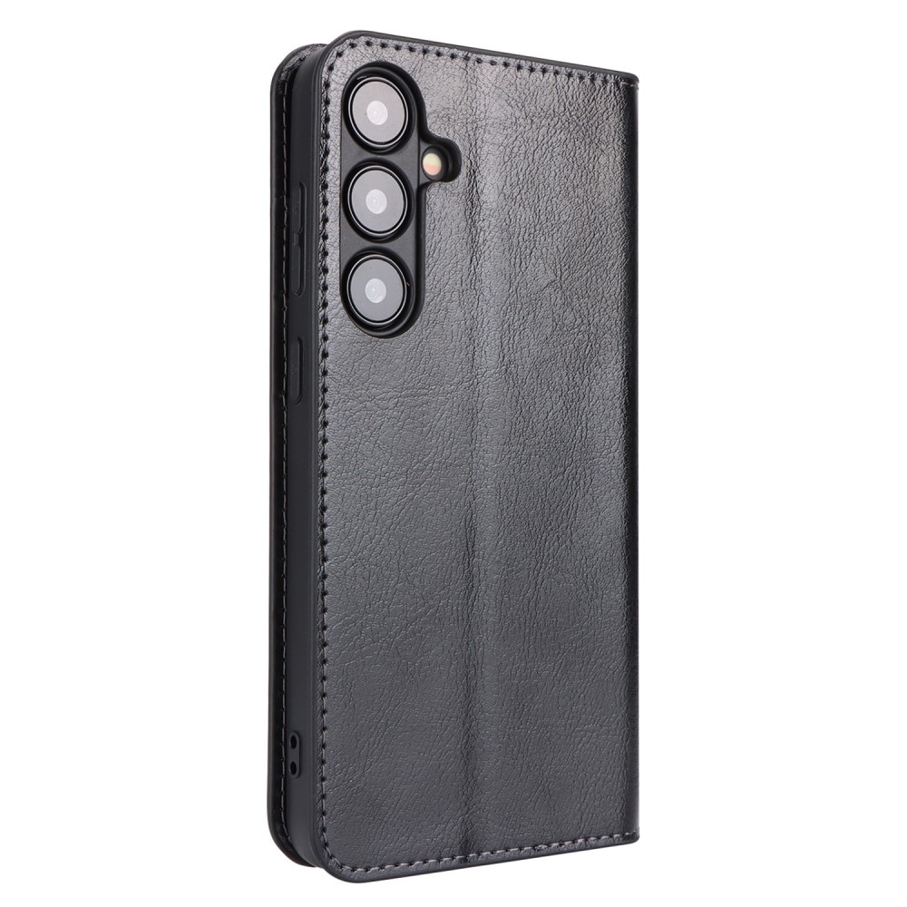 Samsung Galaxy S24 Genuine Leather Wallet Case Black