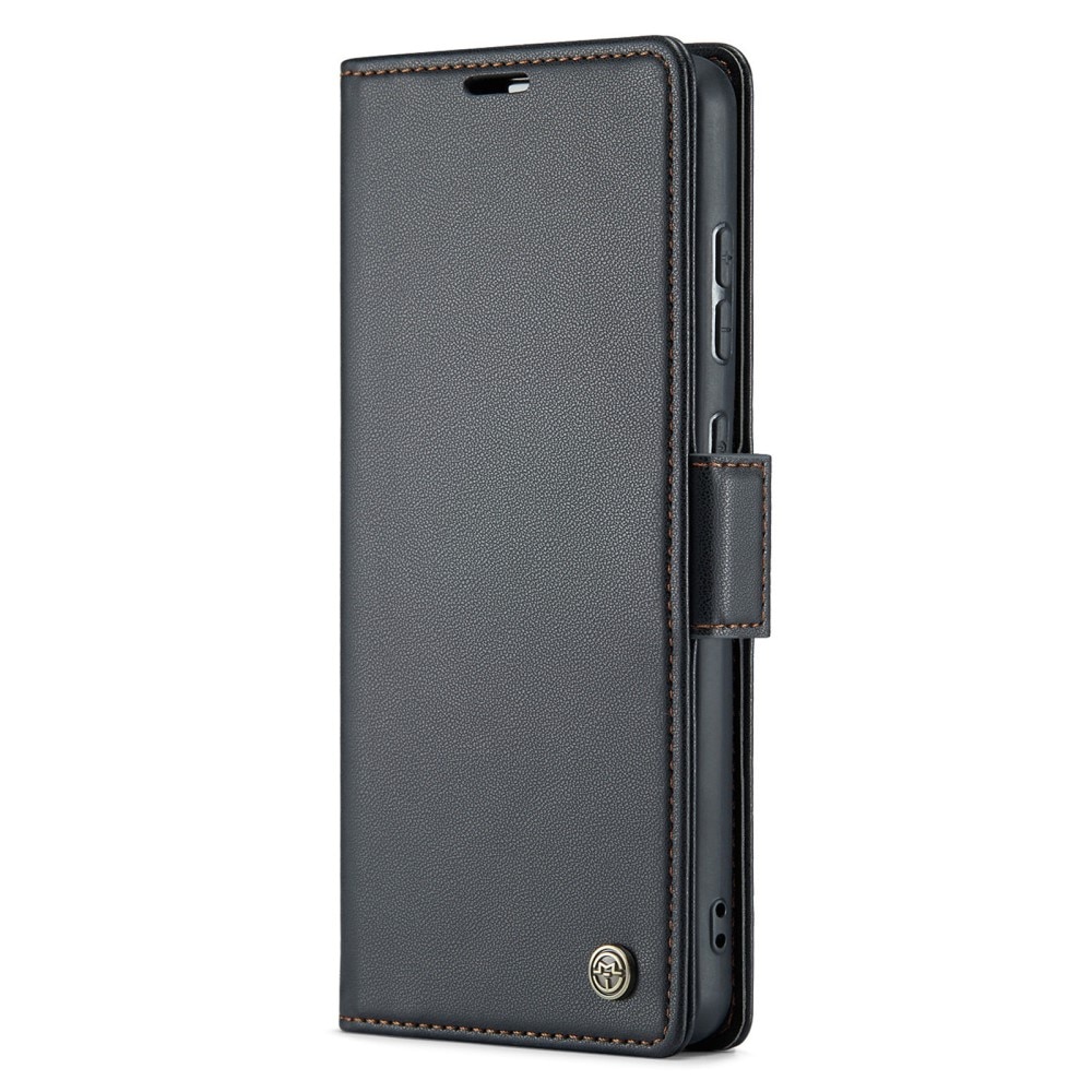 Samsung Galaxy A55 RFID blocking Slim Wallet Case Black