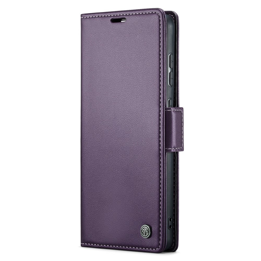 Samsung Galaxy A55 RFID blocking Slim Wallet Case Purple