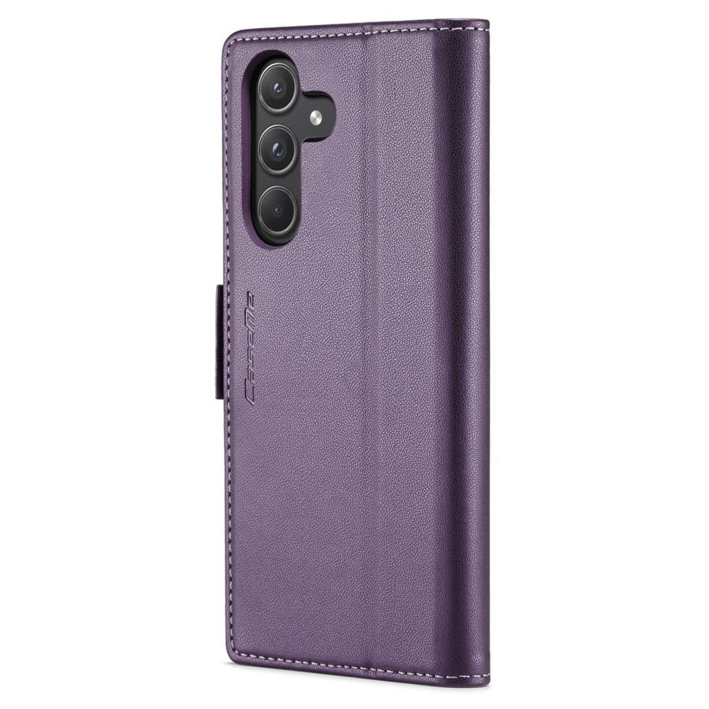 Samsung Galaxy A55 RFID blocking Slim Wallet Case Purple