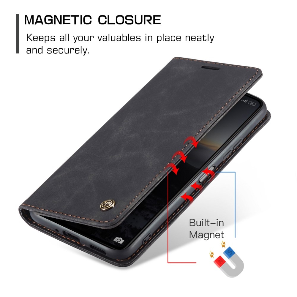 Xiaomi Redmi 13C Slim Wallet Case Black