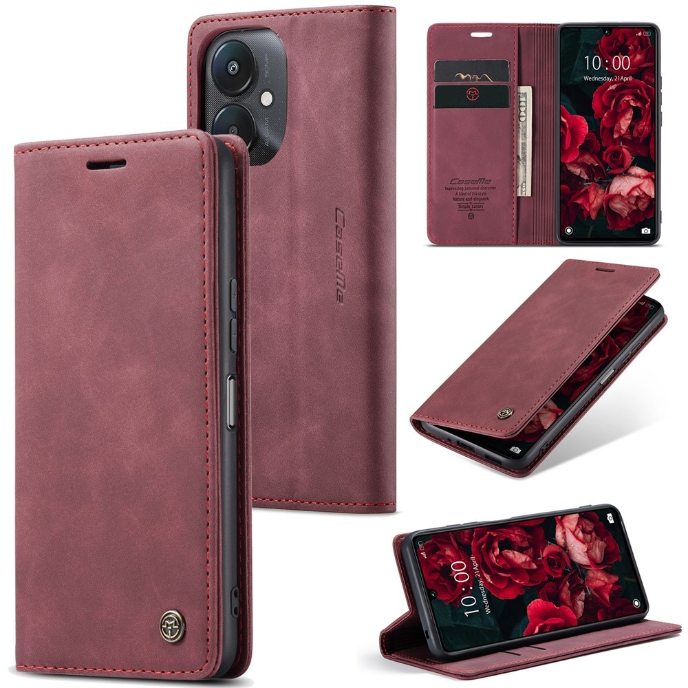 Xiaomi Redmi 13C Slim Wallet Case Red