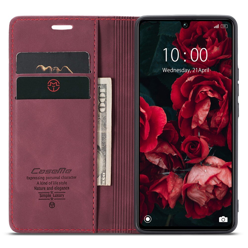 Xiaomi Redmi 13C Slim Wallet Case Red