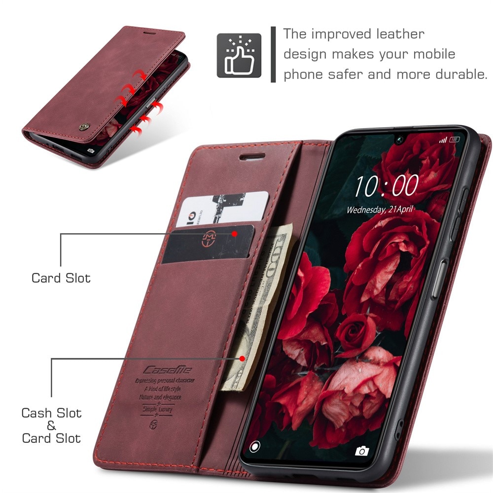 Xiaomi Redmi 13C Slim Wallet Case Red