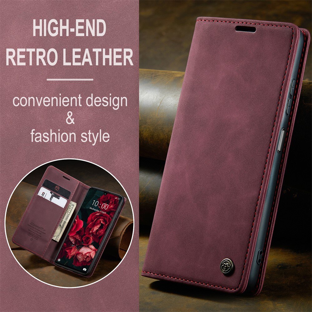 Xiaomi Redmi 13C Slim Wallet Case Red