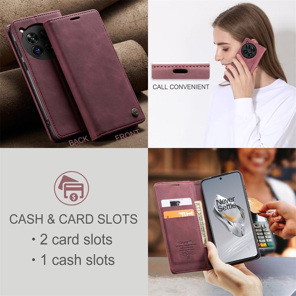OnePlus 12 Slim Wallet Case Red