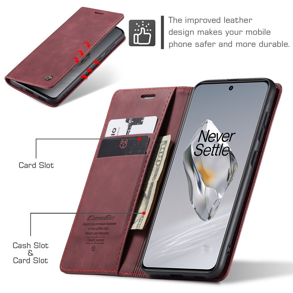 OnePlus 12 Slim Wallet Case Red