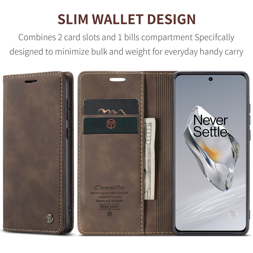 OnePlus 12 Slim Wallet Case Brown