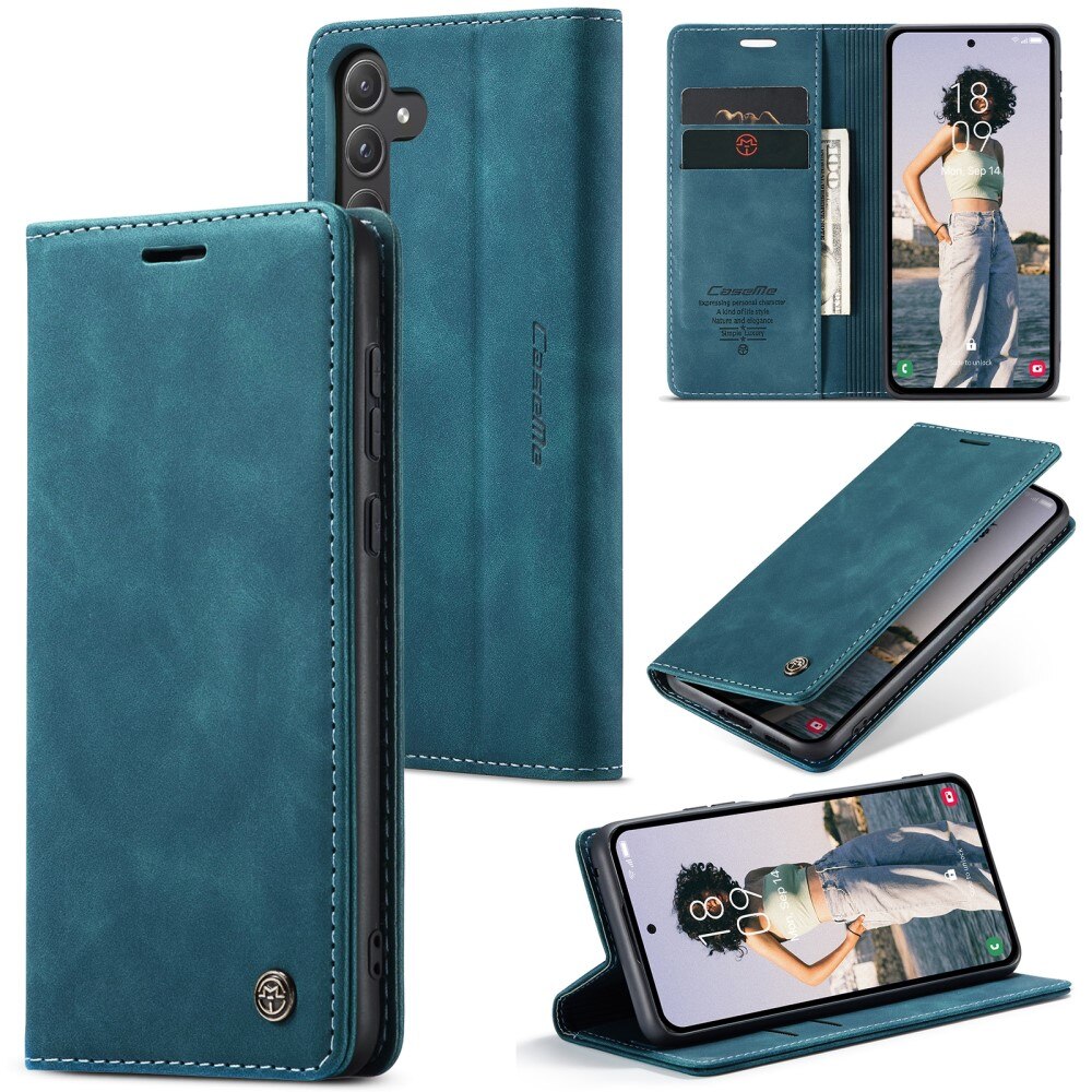 Samsung Galaxy A55 Slim Wallet Case Blue