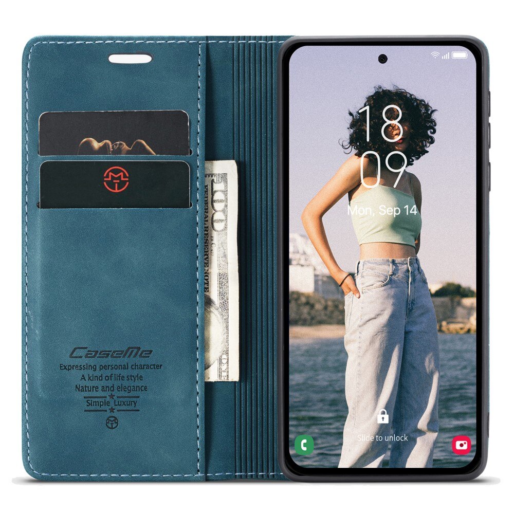 Samsung Galaxy A55 Slim Wallet Case Blue