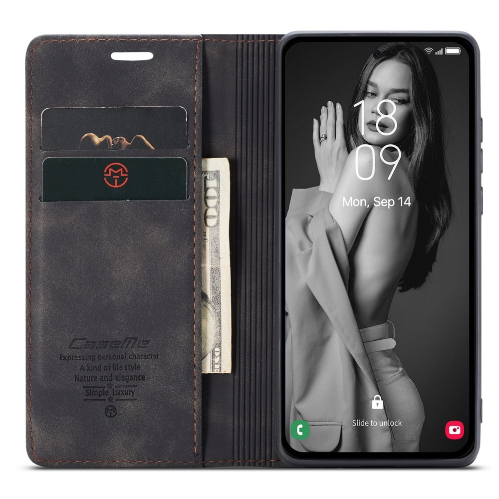 Samsung Galaxy A55 Slim Wallet Case Black