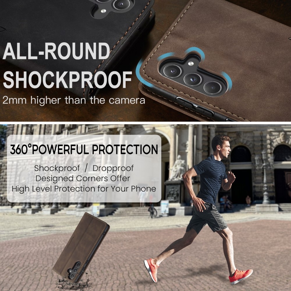 Samsung Galaxy A55 Slim Wallet Case Brown