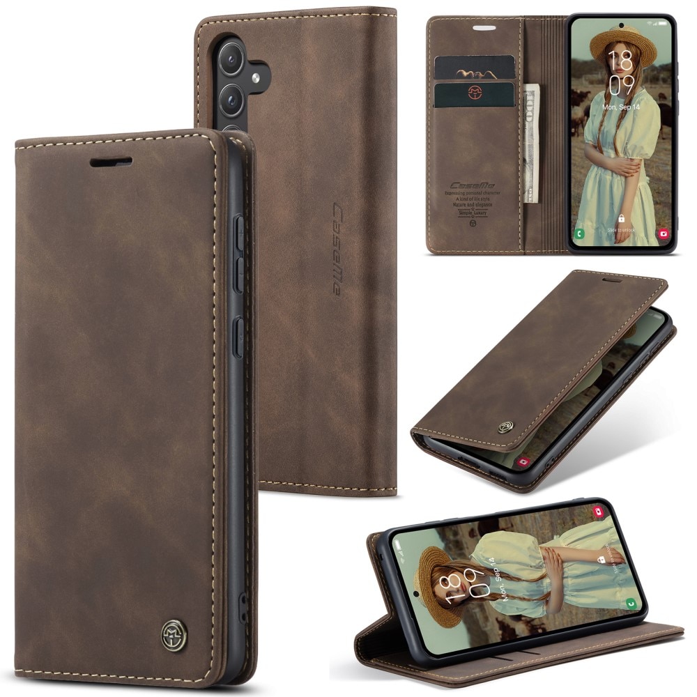 Samsung Galaxy A55 Slim Wallet Case Brown