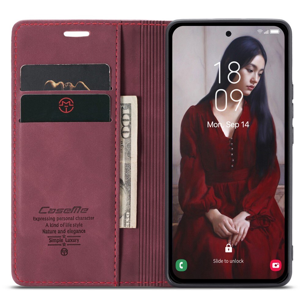 Samsung Galaxy A35 Slim Wallet Case Red