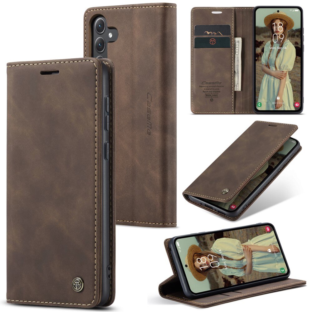 Samsung Galaxy A35 Slim Wallet Case Brown