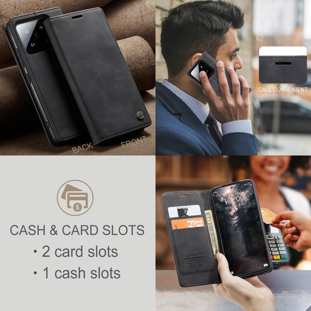 Xiaomi 14 Slim Wallet Case Black